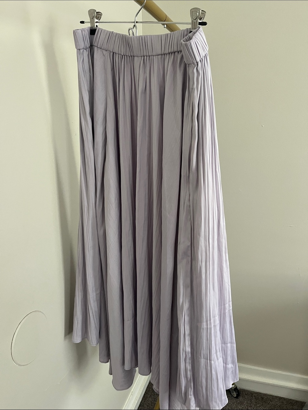 Anthropologie Lavender Pleated Maxi Skirt